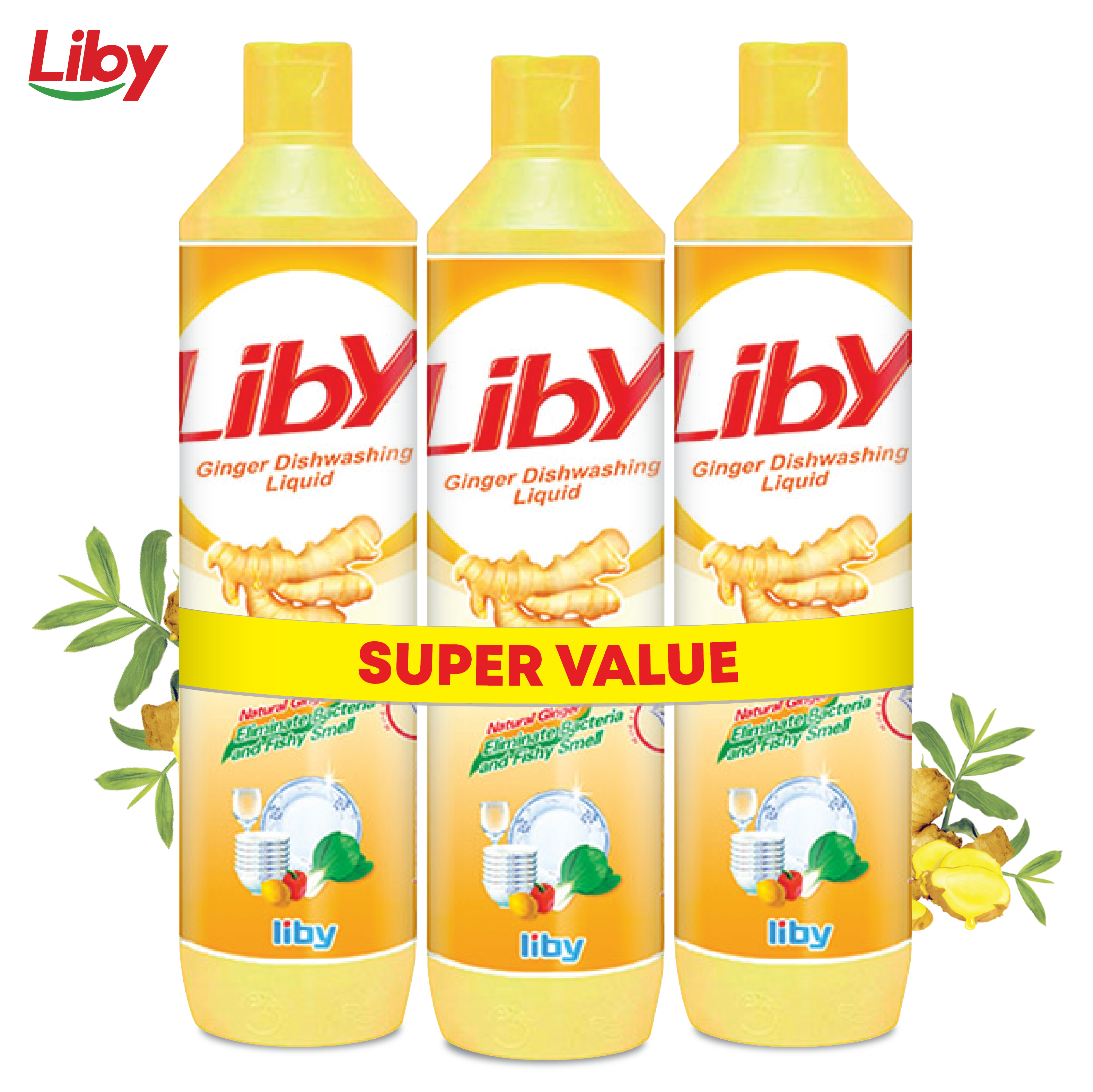 ليبي سائل غسيل الصحون بالزنجبيل 3×500 غرام